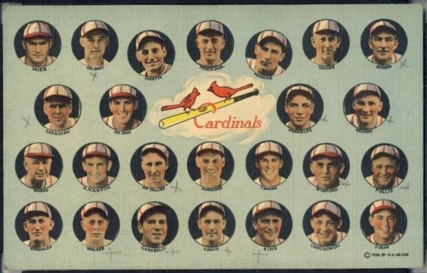 1934 Curteich St Louis Cardinals